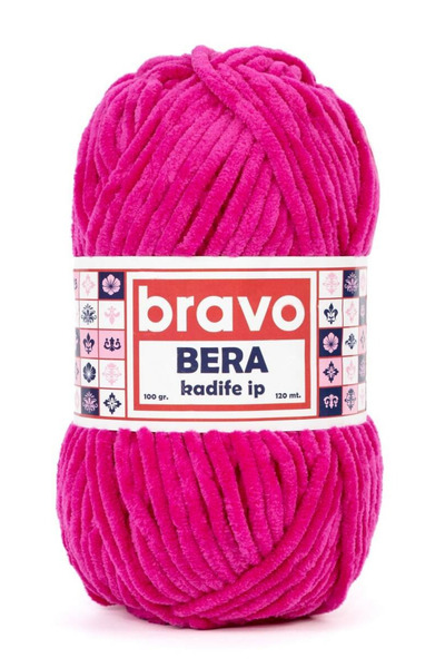 Bravo Bera 918 Fuşya Kadife İp Örgü İpi