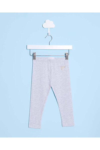 REDTAG Infant Girls Grey Embellished Leggings