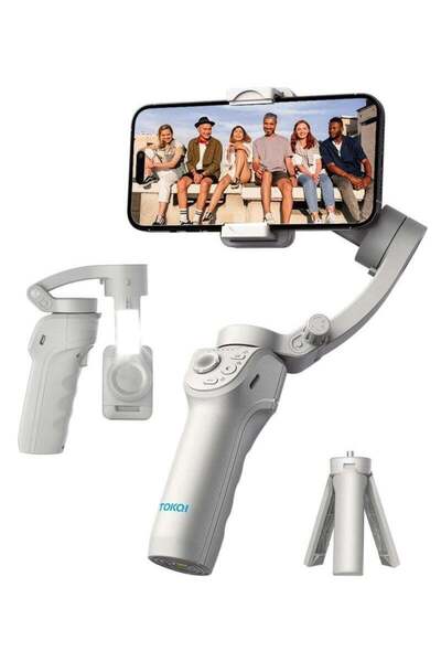 TOKQI مثبت ثلاثي المحاور للهواتف الذكية (أندرويد وآيفون)