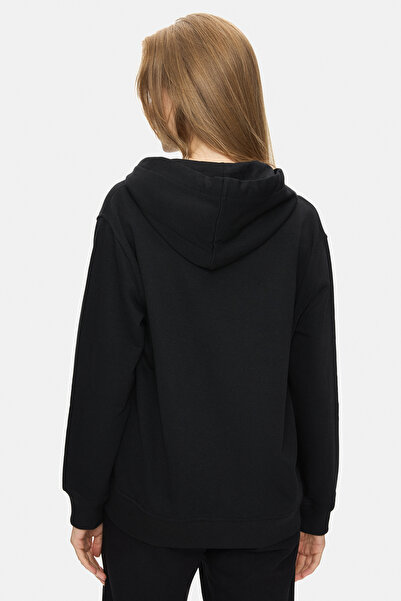 UCLA Γυναικείο φούτερ VIVIANA Μαύρο με κουκούλα με τύπωμα με φερμουάρ Standard Fit