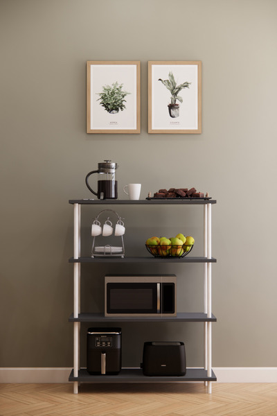 Phobia Solto Home MA39-47 Döndür Tak Modüler 4 Raflı Kahve Köşesi | Aletsiz K...