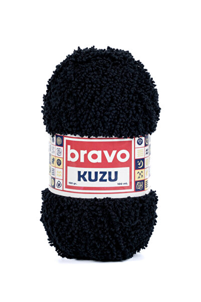 Bravo خيط صوف الحملان 720 أسود 100 جرام 100 متر خيط حياكة خيط للأطفال