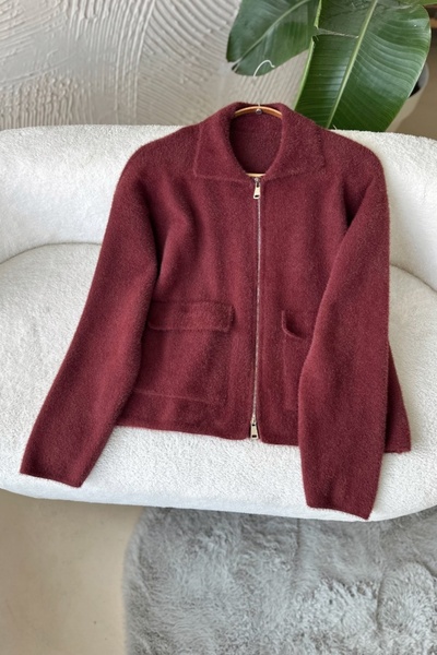Poliyance Benay Burgundy Cardigan