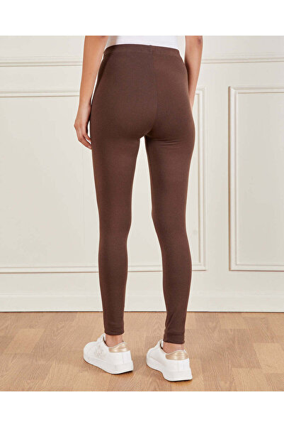 REDTAG Women Brown Long Length Leggings