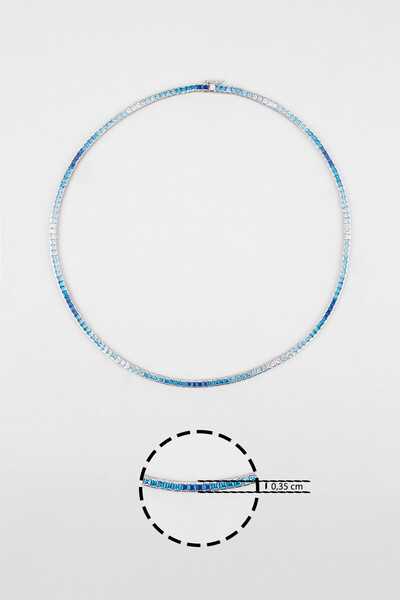 So CHIC... Matilda 18 Ayar Beyaz Altın Kaplama Gümüş Su Yolu Kolye