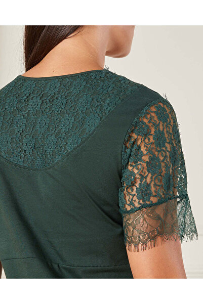 REDTAG Women Green Lace Nightgown