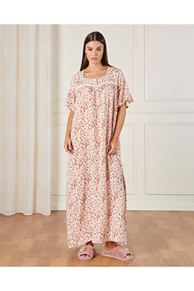 REDTAG قميص نوم نسائي مطبوع باللون البيج