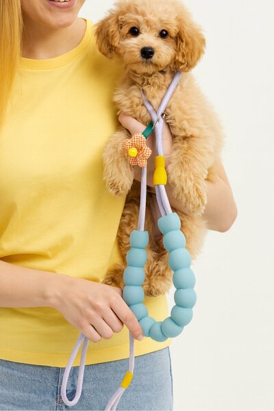 TAKIŞTIR Mixed Color Floral Figured Drawstring Cat Dog Collar