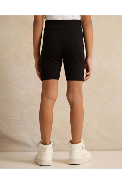 REDTAG Girls White And Black Cycling Shorts (Pack of 2)