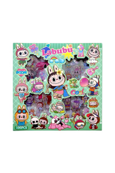 synshop مجموعة ملصقات لابوبو 570 قطعة من 100 صفحة للمذكرات، اليوميات، ألبوم ا...