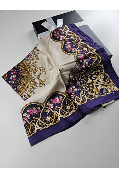 sem oyuncak Luxury Twill Silk Scarf Square Kerchief 90X90 cm