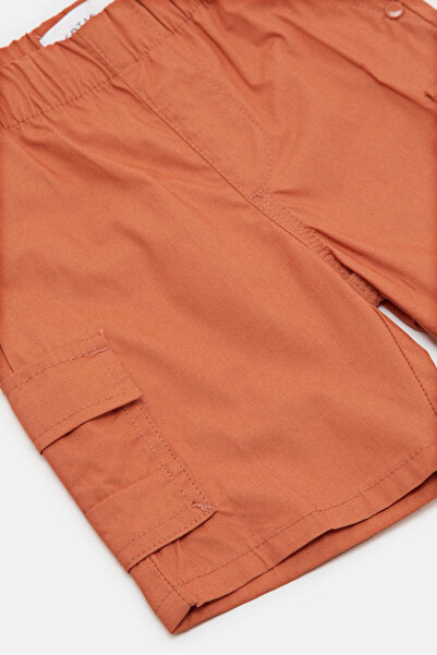 REDTAG Infant Boys Red Twill Cargo Shorts