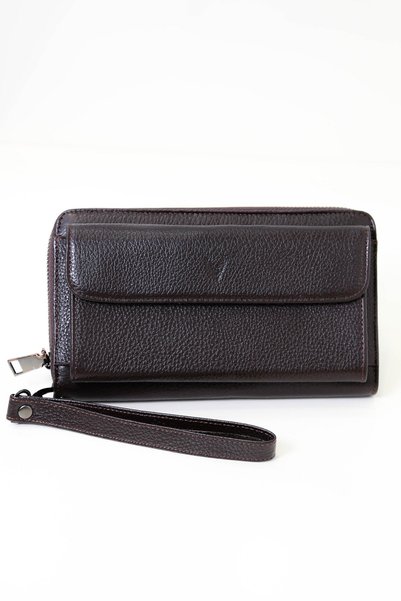Velvarde Phone Holder Leather Wallet (1002-2) Brown