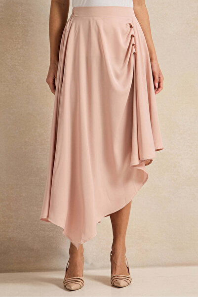 REDTAG تنورة نسائية من الساتان الوردي