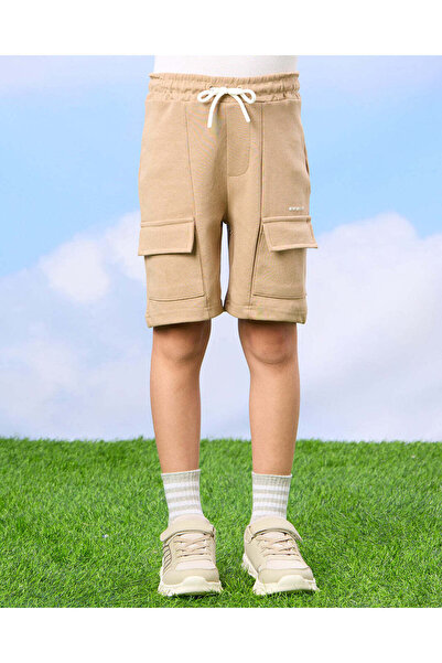 REDTAG Boys Brown Hooded T-Shirt And Shorts Casual Set (2 Piece)