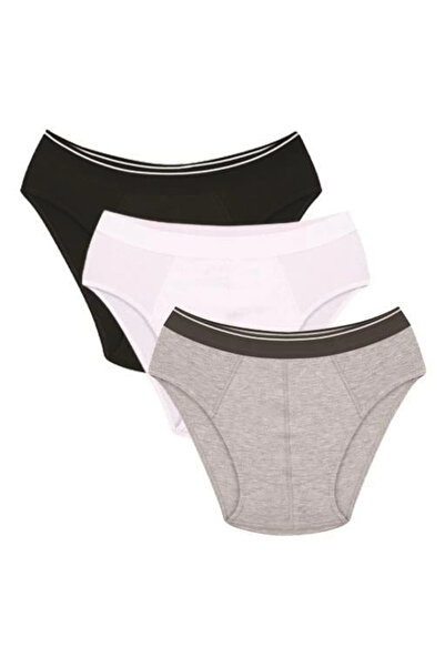 alfa expres Clothing Men's Cotton 3-Piece Black White Gray Stretch Fabric Slip