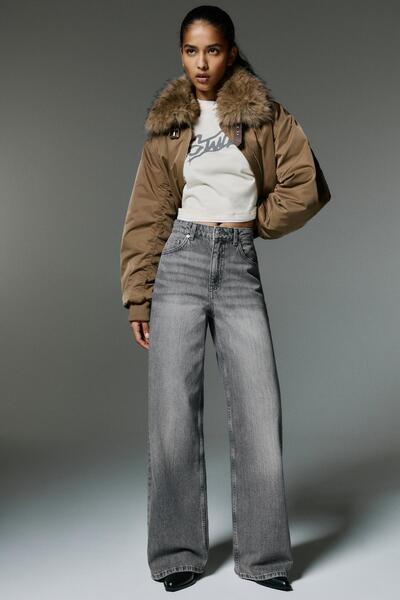 Pull & Bear Geniş paça jean