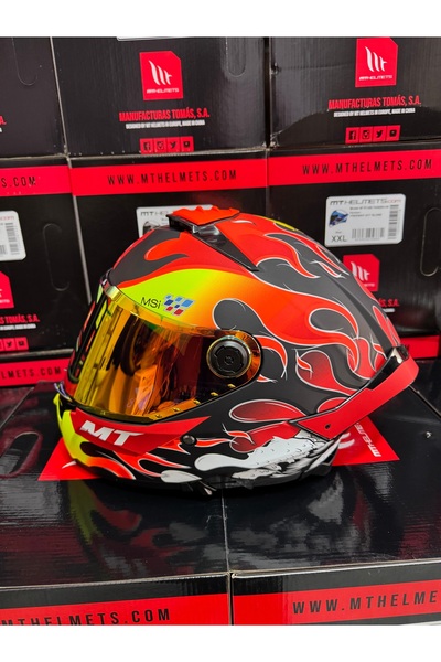 MT Helmets Thunder 4 Sv Yamanaka renkli vizörlü(+1şeffaf vizör)