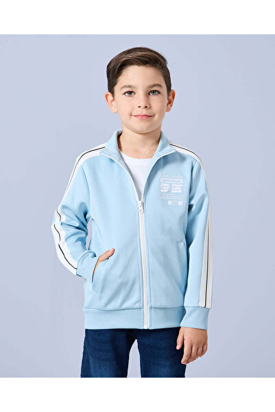 REDTAG Boys Blue Printed Sweatshirt