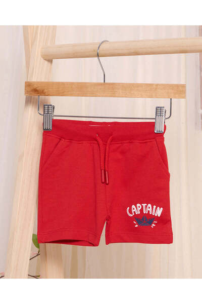 REDTAG Infant Boys Red Active Shorts