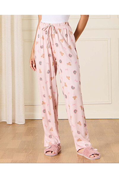 REDTAG Women Pink And Brown Pyjama Bottom Set (Pack Of 2)