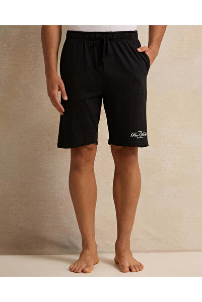 REDTAG Men Black Printed Pyjama Set (2 Piece)