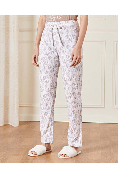 REDTAG Women Beige Printed Pyjama Set (2 Piece)