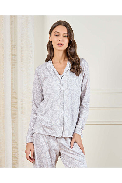 REDTAG Women Ivory Printed Pajama Set (2 Piece)