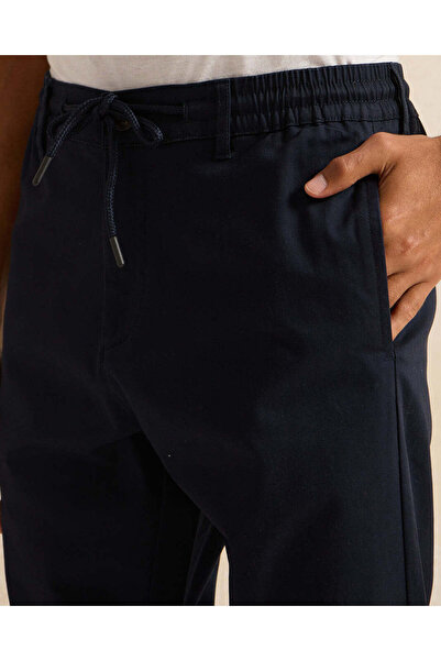 REDTAG Men Navy Twill Joggers