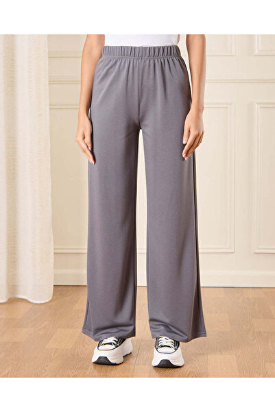 REDTAG Women Grey Wide Leg Pants