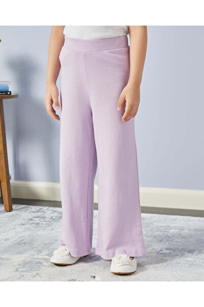 REDTAG Girls Lilac Wide Leg Pants