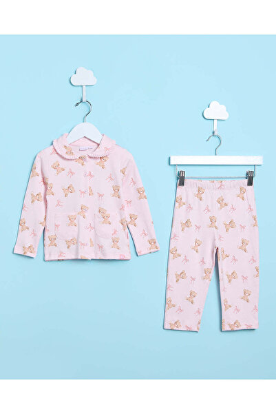 REDTAG Infant Girls Pink Printed Pyjama Set(2 Piece)