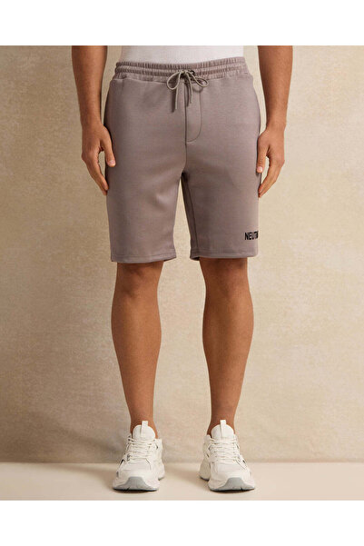 REDTAG Men Grey Plain Lounge Short