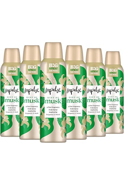 Impulse Musk, women's deodorant spray, 6 pcs x 150 ml