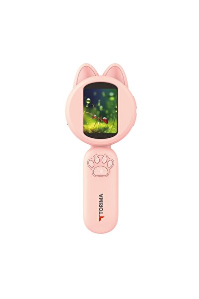 Torima TORİMA TSM‑02 Pink Mini Digital Microscope – 100× Magnification, 2.0″ IPS Screen, Portable