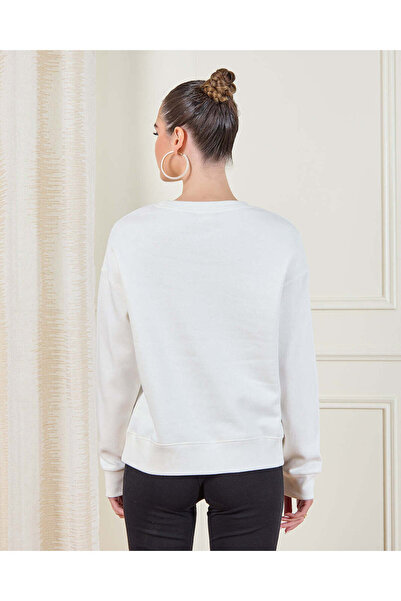 REDTAG Women Ivory Printed Sweatshirt