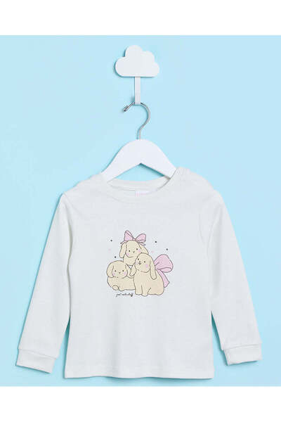 REDTAG Infant Girls Ivory With All Over Print Pyjama Set(2 Piece)