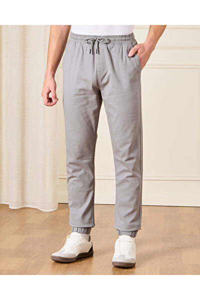 REDTAG Senior Boys Grey Pull On Table Joggers