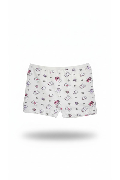 TRİYA FASHİON Girl's Boxer 4-Piece Printed Printed (Mixed Color)
