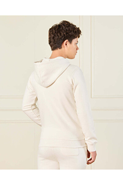 REDTAG Senior Boys Ivory Zip Thru Sweatshirt