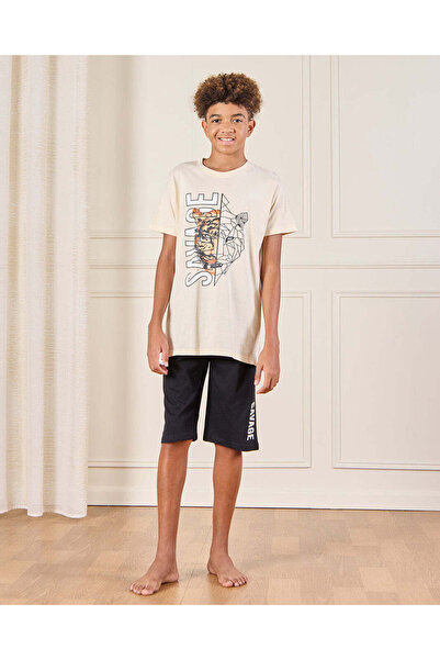 REDTAG طقم بيجامة مطبوع للأولاد الكبار (قطعتين)