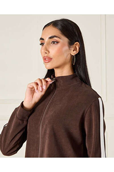 REDTAG Women Brown High Neck Jacket