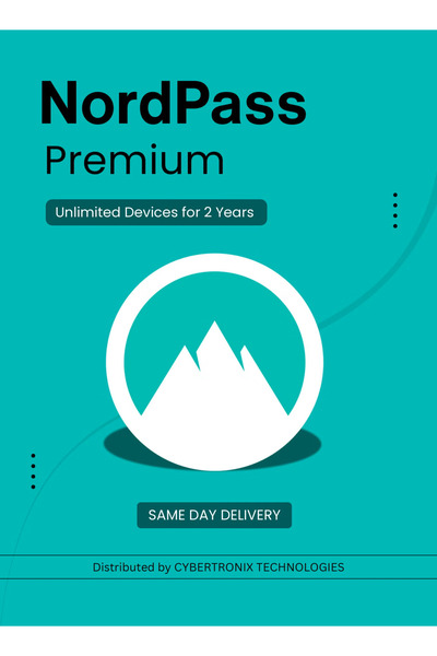 NordPass بريميوم | أجهزة غير محدودة لمدة عامين | ترخيص رقمي | توصيل في نفس اليوم
