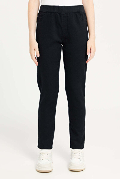 REDTAG Senior Girls Black Basic Jeggings