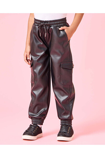 REDTAG Girls Black Casual Trousers