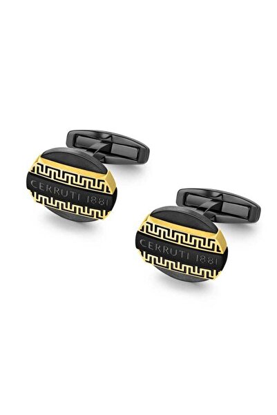 Cerruti 1881 Cufflinks for Men - Dark Grey & Gold