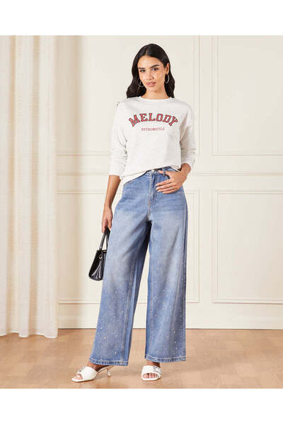 REDTAG Women Grey Printed Sweatshirt