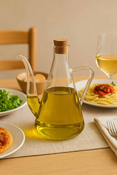 YDGR Glass Oil Pot 500 ml – Heat Resistant Borosilicate Olive Oil and Vinegar Container