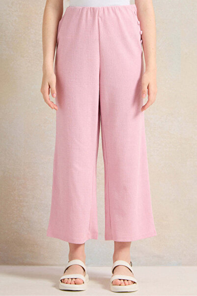 REDTAG Senior Girls Pink Embellished Wide Leg Pants