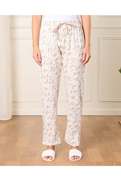 REDTAG Women White Printed Pyjama Set (2 Piece)